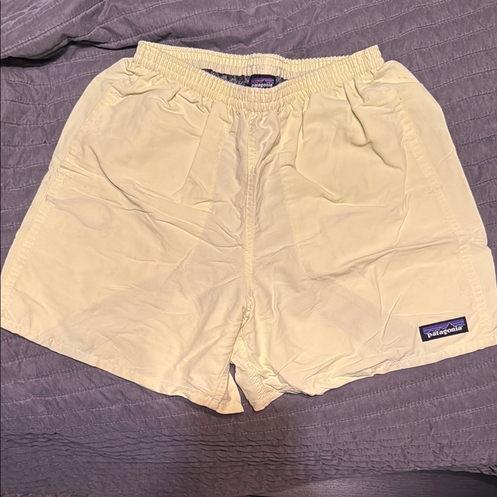 Patagonia Light Yellow Casual Shorts